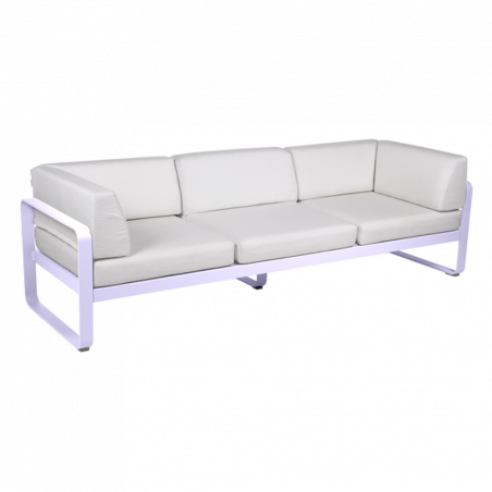 Wetterfestes Sofa Bellevie von Fermob mit Bezug in Weißgrau und Gestell in Marshmallow