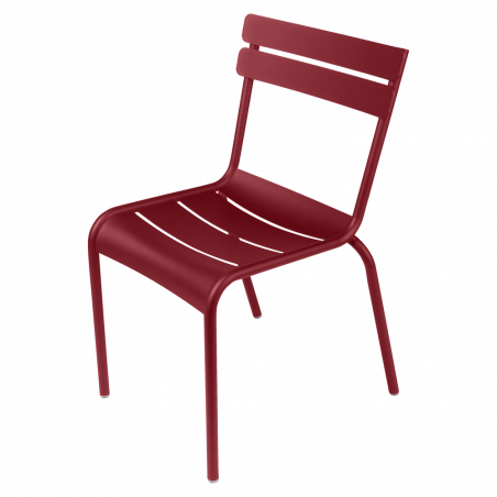 Stapelbarer Stuhl Luxembourg aus Aluminium von Fermob in Chili