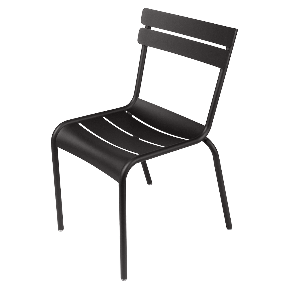 Stapelbarer Stuhl Luxembourg aus Aluminium von Fermob in Lakritze