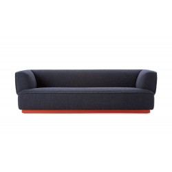 sofa Loya Leolux wohndesign berlin Einzelsofa dunkelblau sockel rot