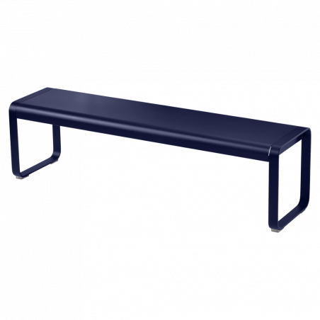 Lange Bank Bellevie ohne Rückenlehne von Fermob in Abyssblau