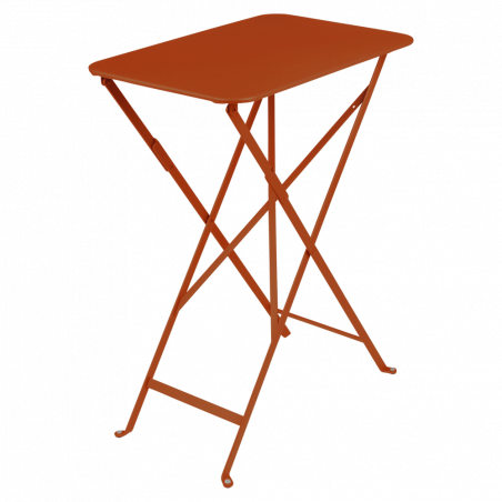 klappbarer, wetterfester Bistrotisch 37cm x 57cm aus Metall von Fermob in kandierte Orange
