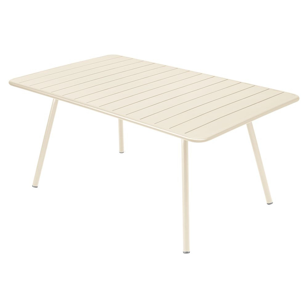 Wetterfester Tisch Luxembourg aus Aluminium von Fermob in Latte-Beige