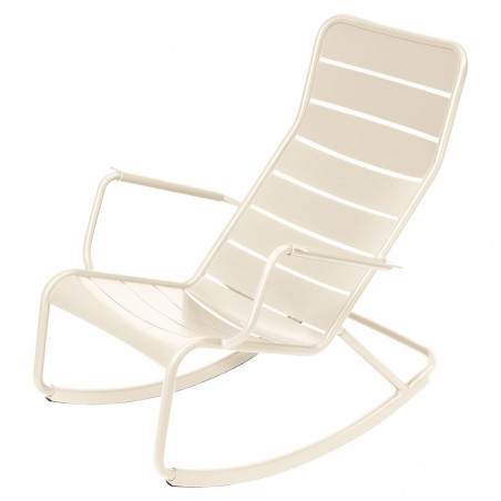 Wetterfester Schaukelstuhl Luxembourg von Fermob in Latte-beige